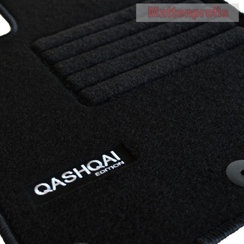 2 2008-2013 Autoteppiche Auto-Fußmatten Exclusiv Black für Nissan Qashqai J10 