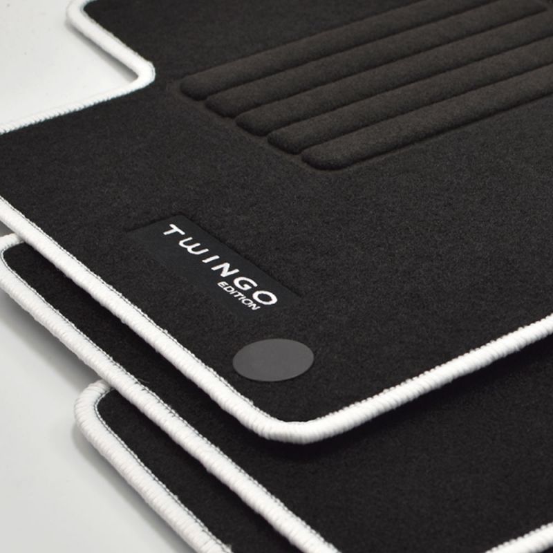 Velours Fußmatten 4-teilige Edition für Renault Twingo III ab Bj 09/2014 silb 