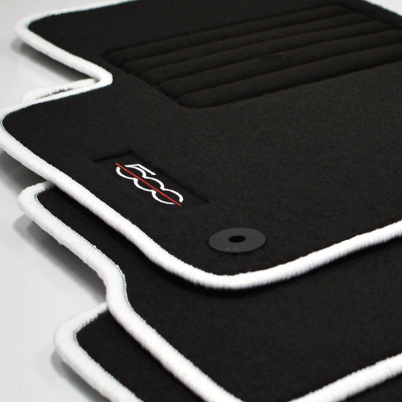 Gummi-Fußmatten schwarz für FIAT 500e Cabriolet Bj 10.20